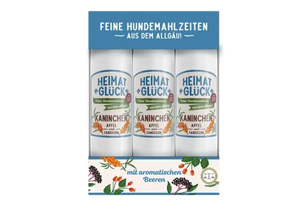 Heimatglück Kaninchen mit Apfel und Sanddorn 300g quer